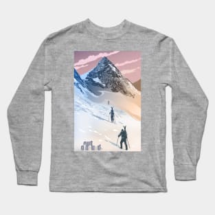 Out of Bounds back country ski poster Long Sleeve T-Shirt